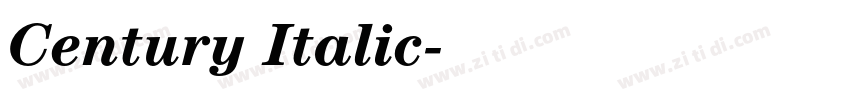 Century Italic字体转换